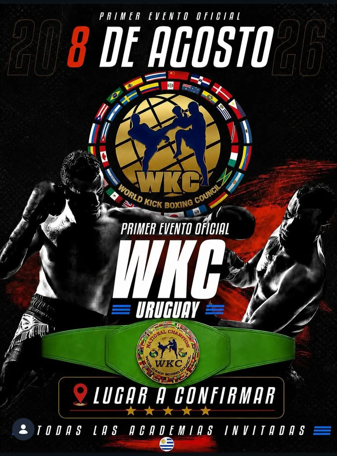 Flyer del evento WKC Uruguay
